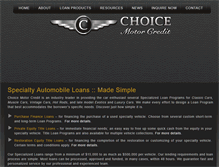 Tablet Screenshot of choicemotorcredit.com